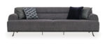 Enza Home Valdera 3-Seater Sofa in Grey Fabric