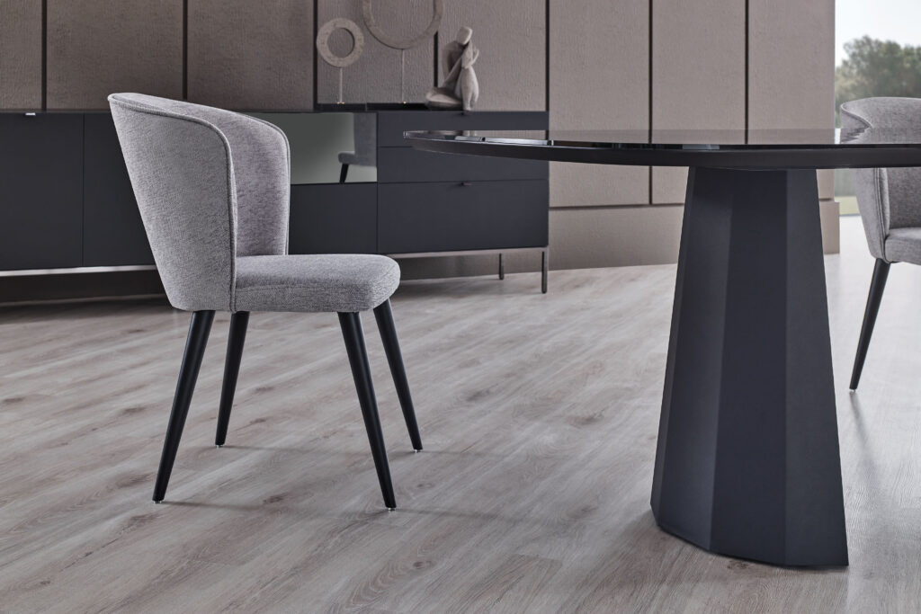 Enza Home Furniture BC Legato Dining Room Table Chair Set in Modern Dining Room