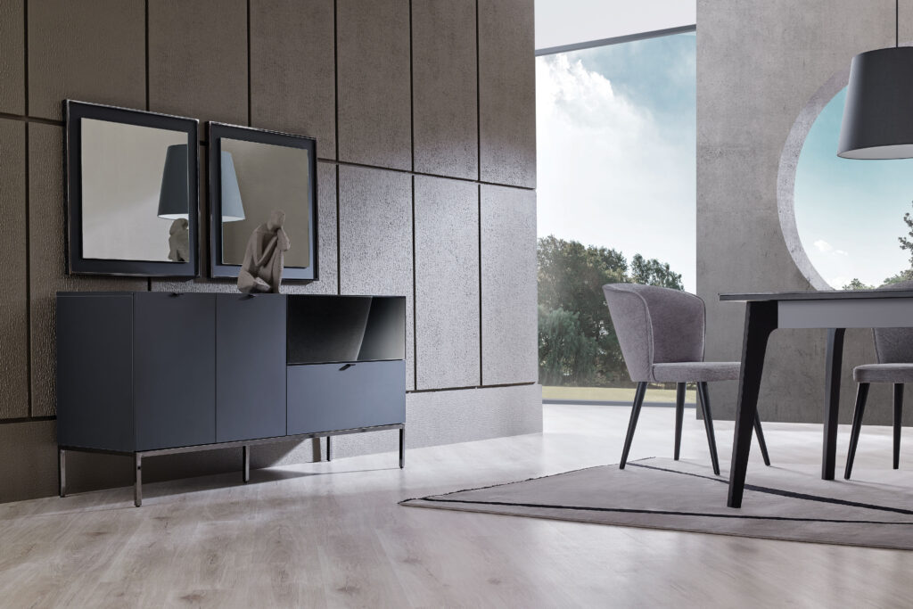 Enza Home Furniture BC Legato Dining Room Table Chair Set in Modern Dining Room