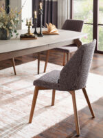 Enza Home Furniture BC Netha Dining Chair with Wooden Legs