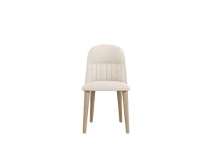 Enza Home Furniture BC Paloma Dining Chair Beige with wood legs