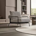 Manila Armchair black metal legs by Enza home furniture BC