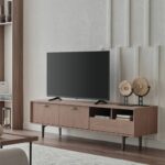 Paloma TV Stand - wood with metal legs quality furniture by Enza Home BC