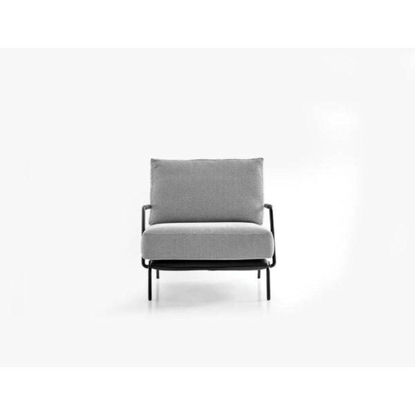 Manila Armchair black metal legs by Enza home furniture BC